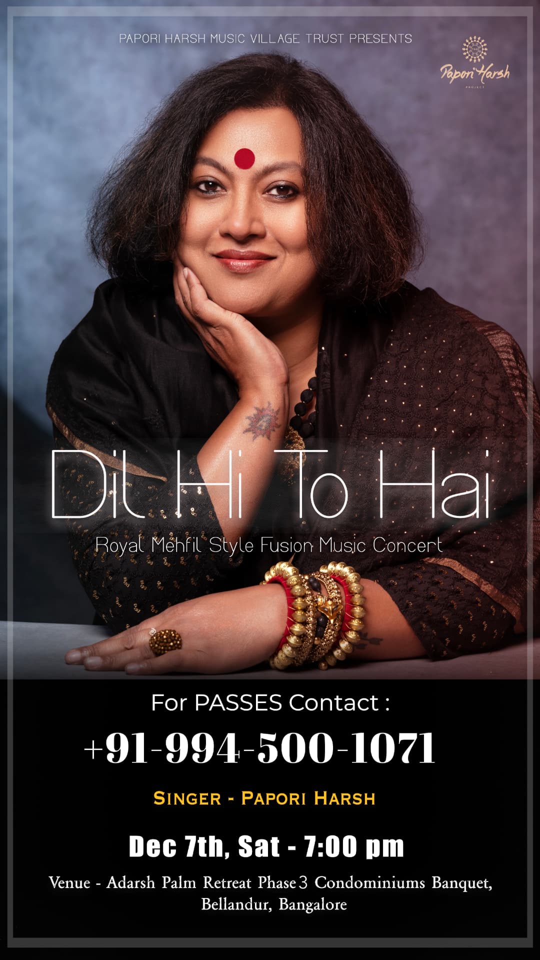Dil Hi To Hai — Royal Mehfil Style Fusion Music Concert poster featuring Paapori Harsh