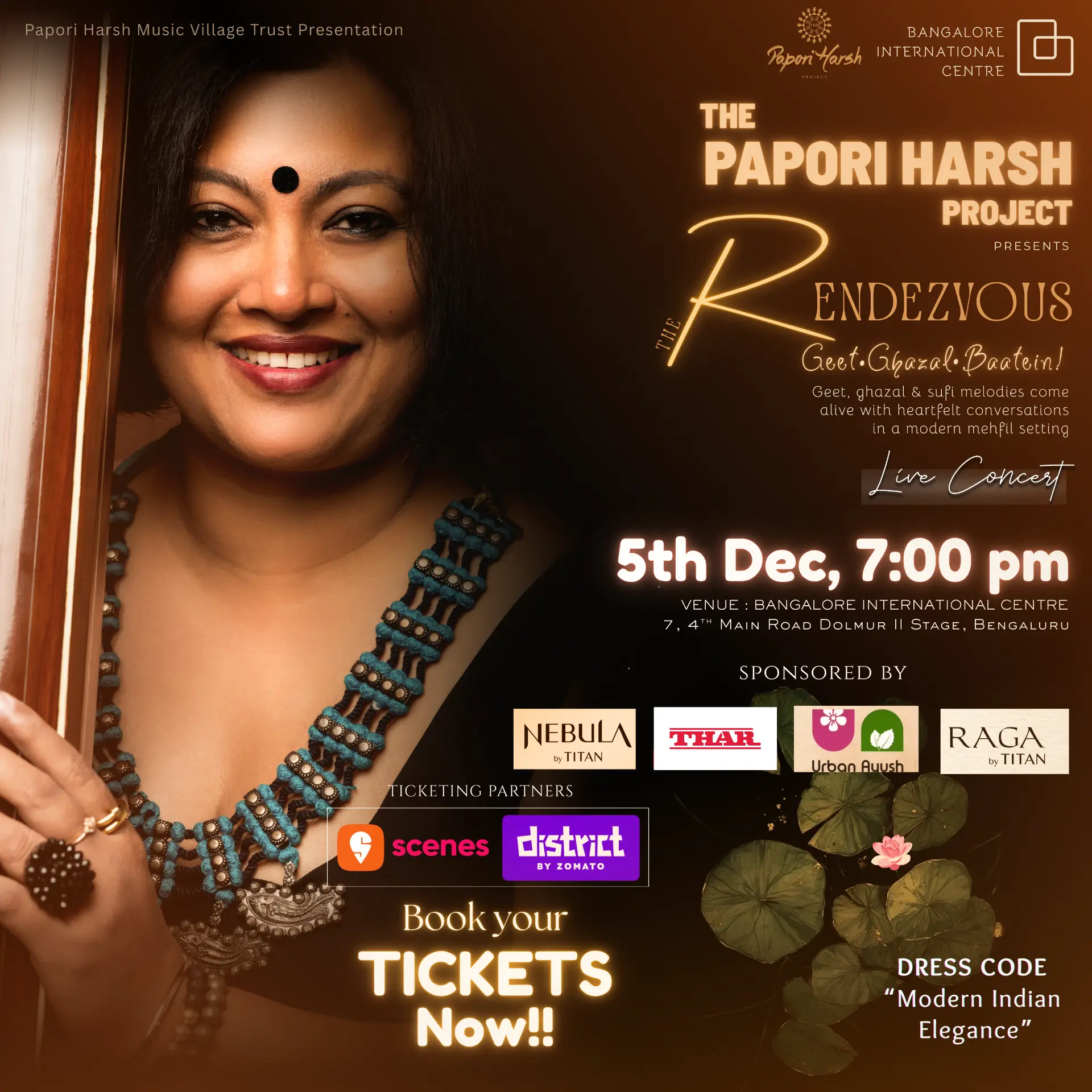 The Rendezvous — Geet, Ghazal aur Baatein poster, 5 December 2025, Bangalore International Centre